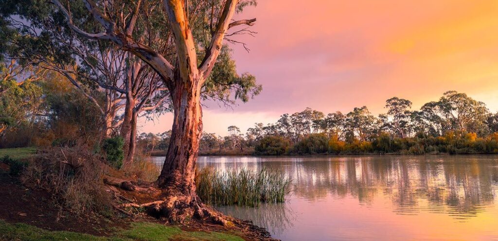 blissful-river-at-sunset